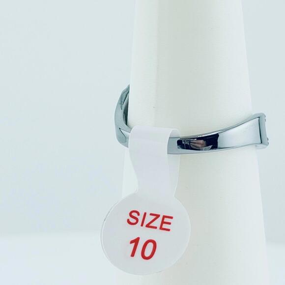 Bomb Party Ring Sz 10  "A Kiss Through Haze" Yellow Topaz on Hematite RG12995 - Picture 6 of 7